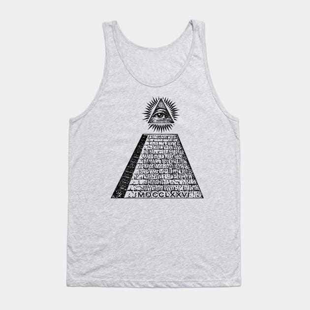 All-Seeing Illuminati Eye Symbol Tank Top by DankFutura